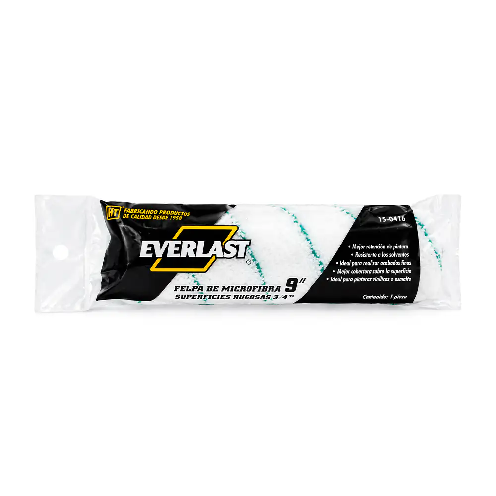 Repuesto everlast para rodillo 9in, felpa de microfibra para superfic…