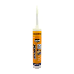 Tubo de silicón forte color blanco con antimoho para baños y cocinas,…
