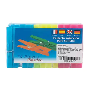 Pinzas para ropa, 24 piezas varios colores, perfecta sujeción para tu…