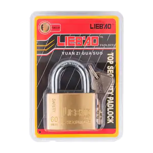 Candado liebao de 60mm de seguridad, gancho de acero templado + tres …