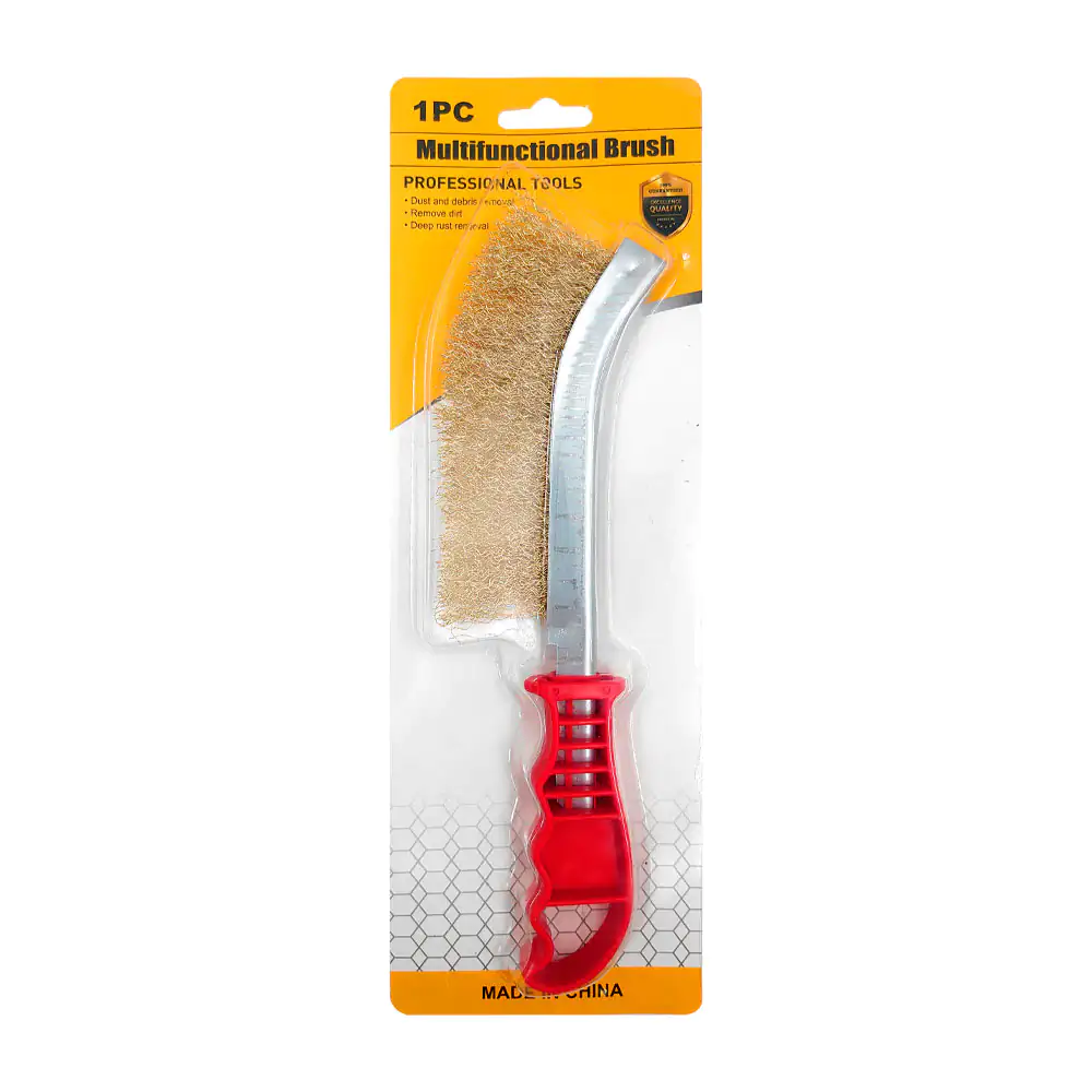 Cepillo de alambre curvo para remover oxidación, pintura y residuos, 24.5cm / 1694436
