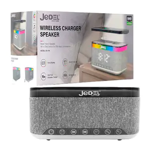 Bocina con cargador magnético, reloj despertador con 15w de potencia,…