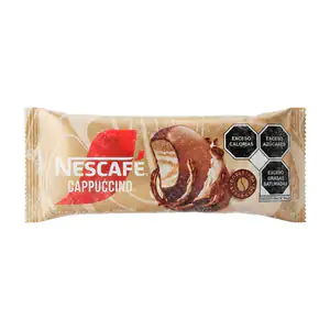 1pza Paleta de helado nescafé capuccino sabor vainilla con café y cob…