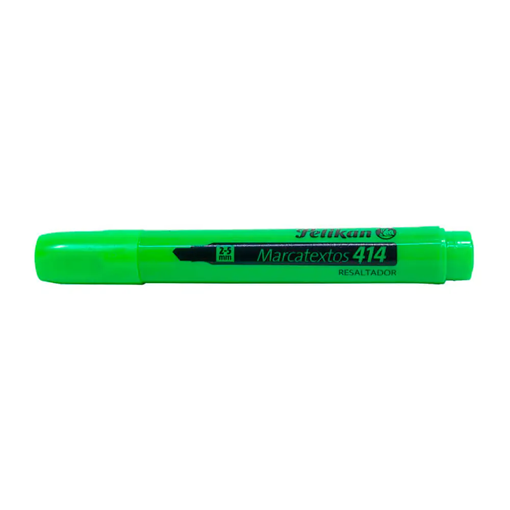 1pza marcatextos resaltador pelikan en color verde con punta ancha