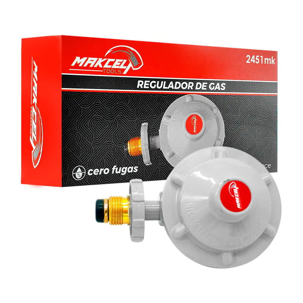Regulador de gas l.p metálico makcel tools / 2451mk 