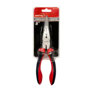Blíster con pinzas metálicas makcel tool de punta larga con agarre an…