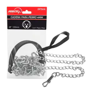 Cadena metálica para perro makcel tools de 48 pulgadas y grosor de 4mm