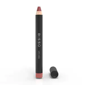 1pza lápiz labial bissu, gordito de madera, tono 03 cajeta quemada / …