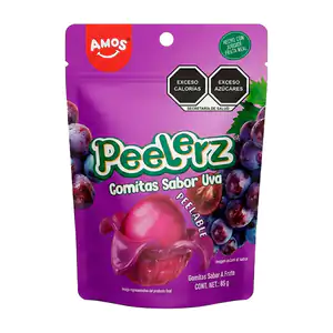 Bolsa con gomitas peelerz pelables con sabor a uva, 65g / 263977