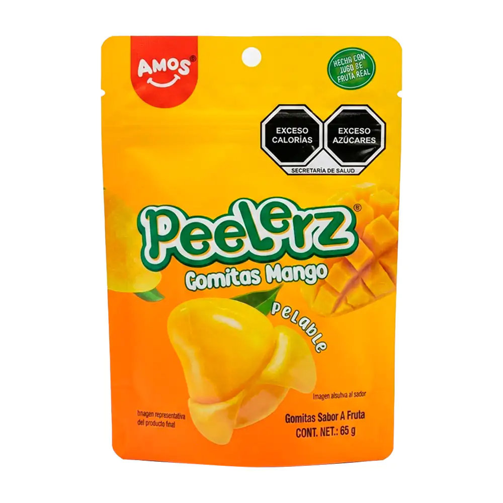 Bolsa con gomitas peelerz pelables con sabor a mango, 65g / 263984