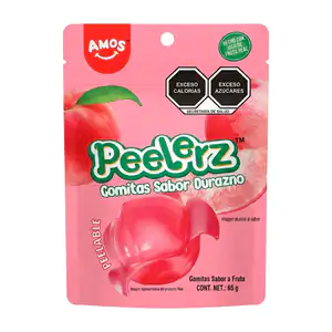 Bolsa con gomitas peelerz pelables con sabor a durazno, 65g / 264004