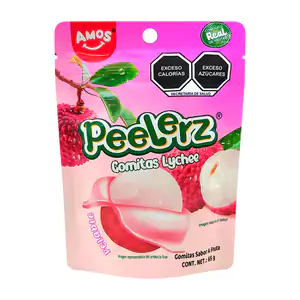 Bolsa con gomitas peelerz pelables con sabor a lichi, 65g / 285375