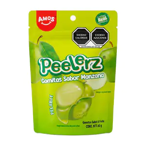 Bolsa con gomitas peelerz pelables con sabor a manzana verde, 65g / 2…