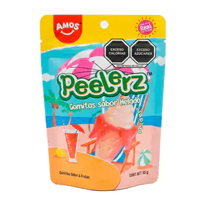 Bolsa con gomitas peelerz pelables con sabor a helado, 65g / 297156