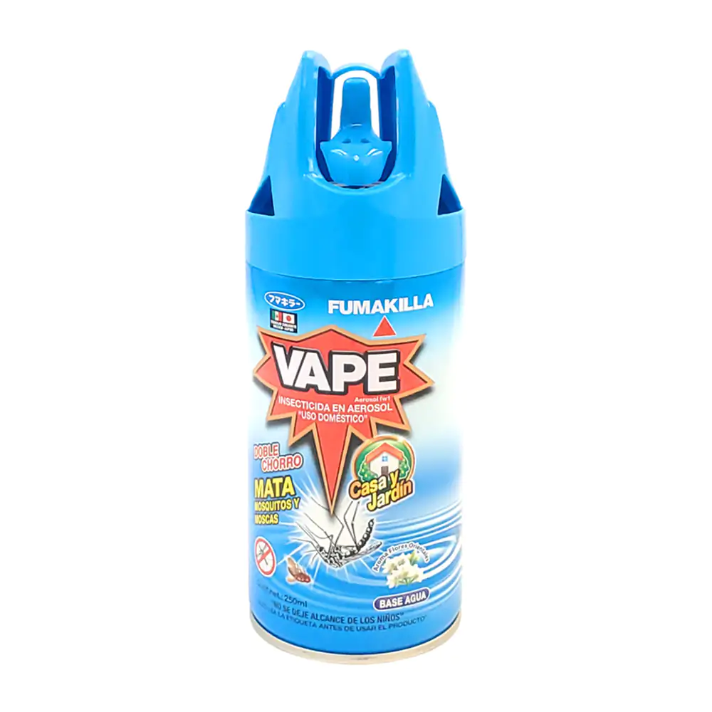 Insecticida vape casa y jardín con doble chorro, aroma a flores orientales, 250ml / 360620