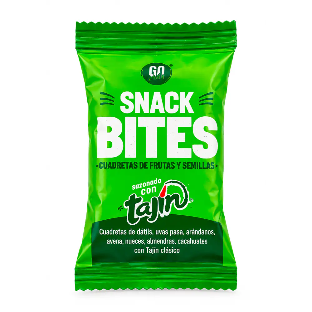 Snack cuadretas de frutas y semillas con cubierta de tajín, 13g