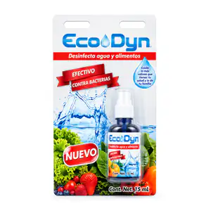 1pza ecodyn desinfectante en agua para alimentos, 15ml / 410082