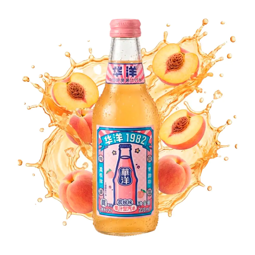 1pza botella 1982 refresco con jugo de durazno, 358ml / 440347