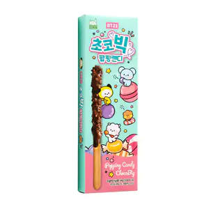 1pza pockys bt21 palito de galleta cubierto de chocolate con trozos d…