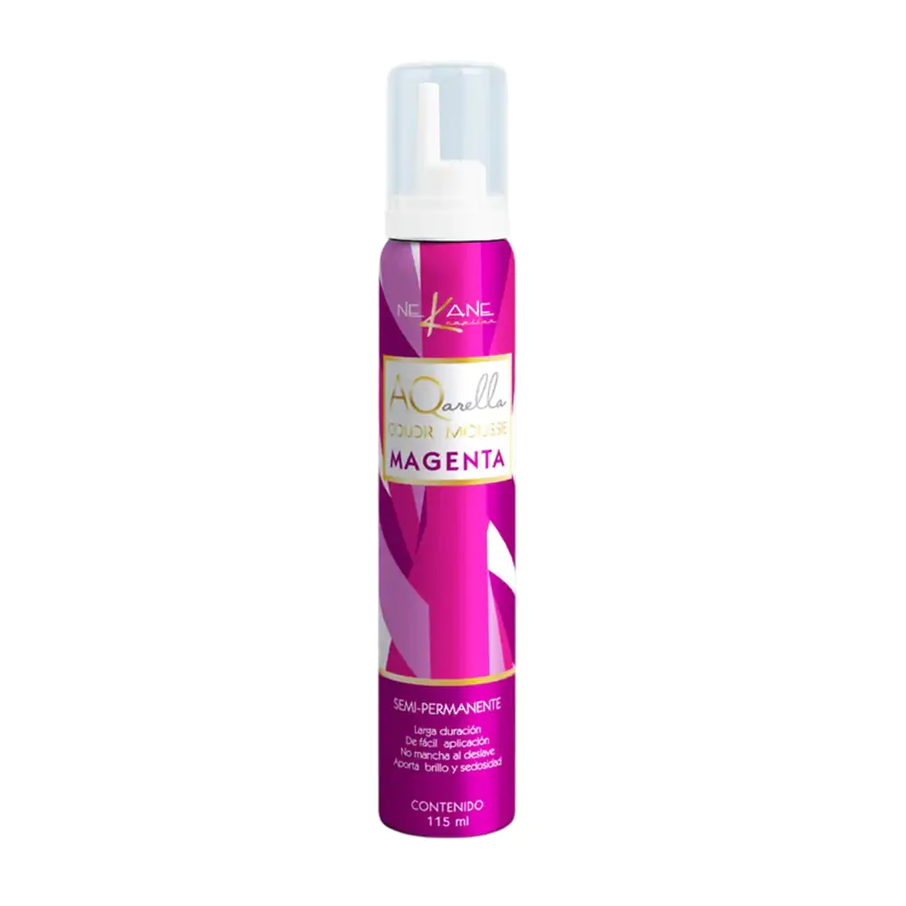 Tinte semipermanente aqarella en espuma 115ml, tipo mousse en tono magenta / 490513