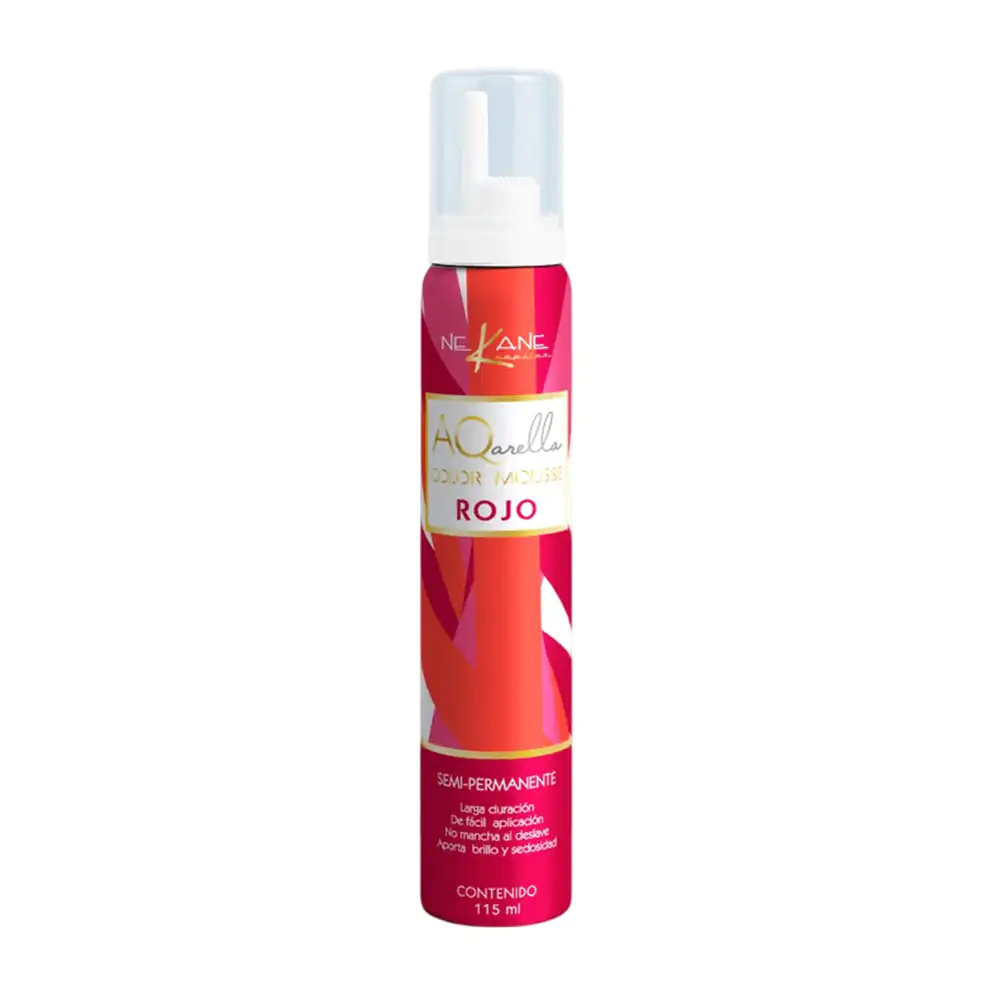 Tinte semipermanente aqarella en espuma 115ml, tipo mousse en tono rojo / 490520
