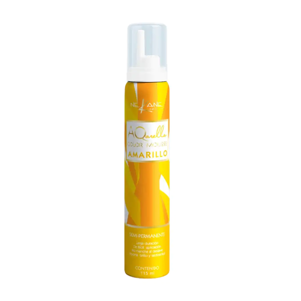 Tinte semipermanente aqarella en espuma 115ml, tipo mousse en tono amarillo / 490582