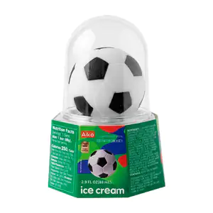1pza helado cremoso coreano sabor galleta con forma de balón de fútbo…
