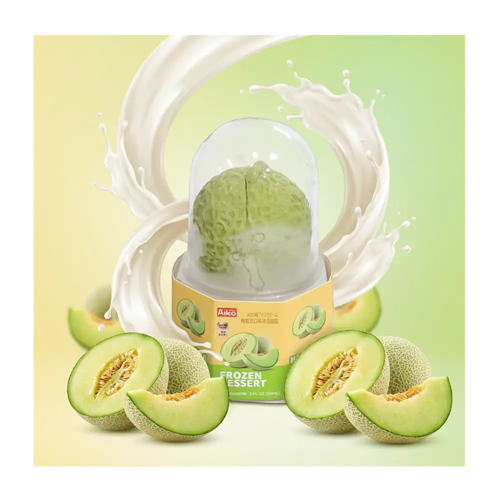 1pza helado cremoso coreano con sabor dulce y forma de melón, 90ml / 513752