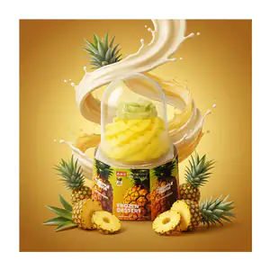 1pza helado cremoso coreano con sabor dulce y forma de piña, 90ml / 5…