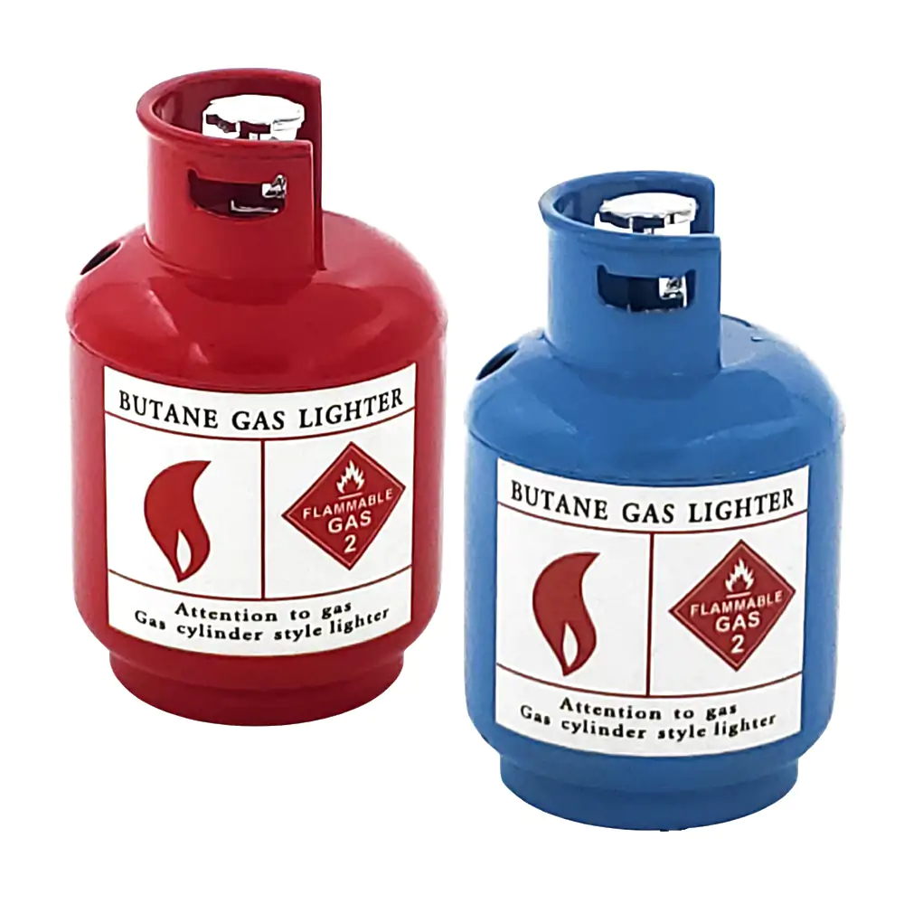 1pza Encendedor de gas recargable con diseño de tanque de gas 6cm, variedad de colores / 5302