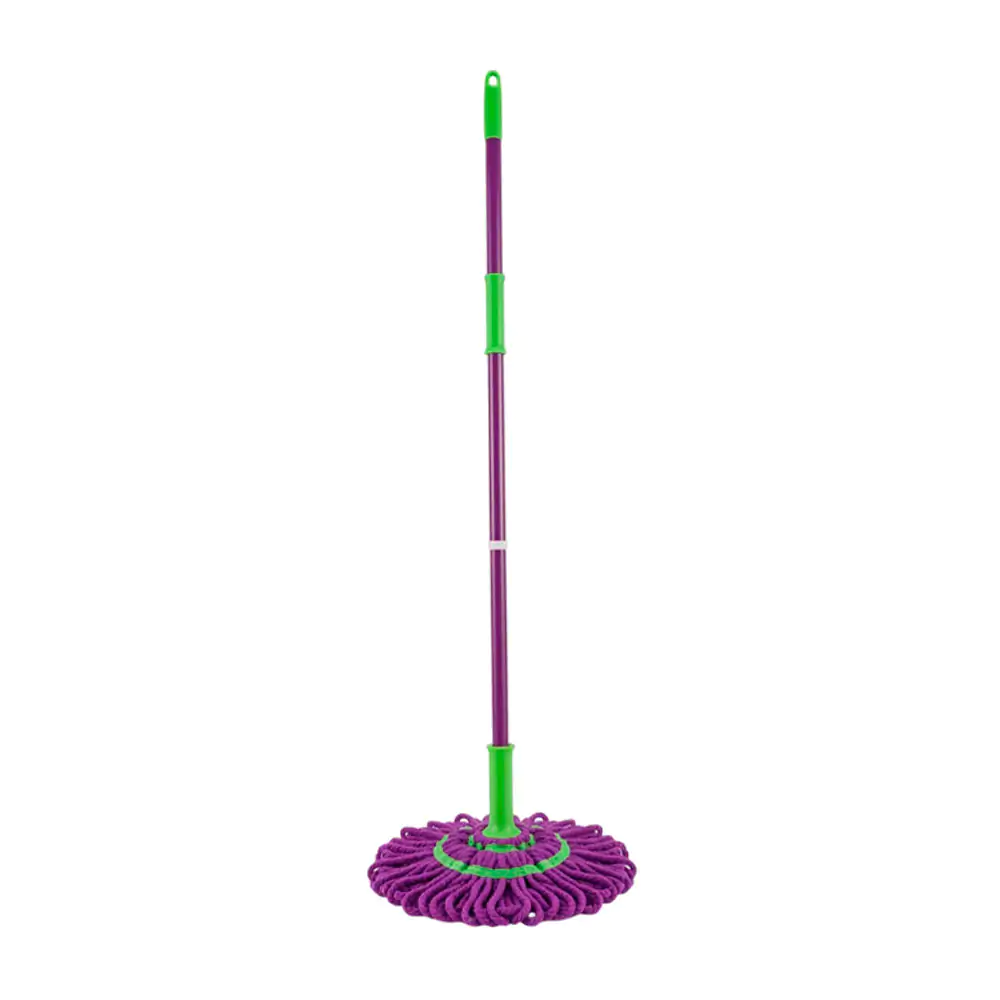 Trapeador mágico retráctil de microfibra auto exprimible con bastón metálico de color, variedad 