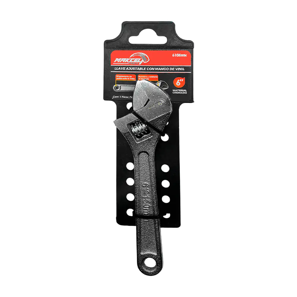 1pza Llave perica metálica, ajustable makcel tools de 6 pulgadas 