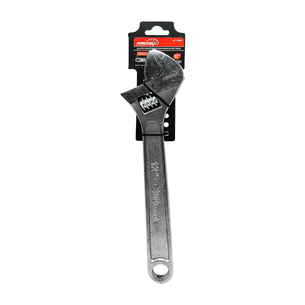 Llave perica metálica, ajustable makcel tools de 12 pulgadas 