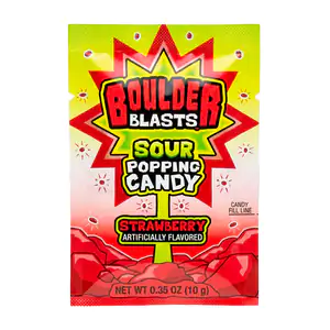 1pza dulce explosivo boulder blasts con cubierta de caramelo, sabor f…