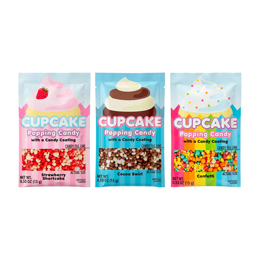 1pza dulces explosivos cupcake con cubierta de caramelo, 15g, variedad de sabores / 626306