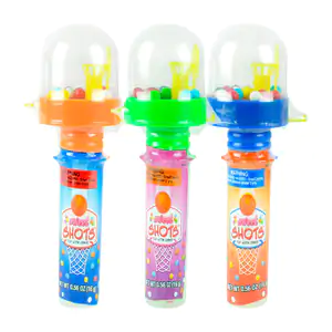 1pza varita con dulces sweet shots, temática de baloncesto, 16g, vari…