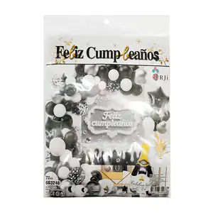 Kit decorativo de feliz cumpleaños con 72pcs con letrero + accesorios…