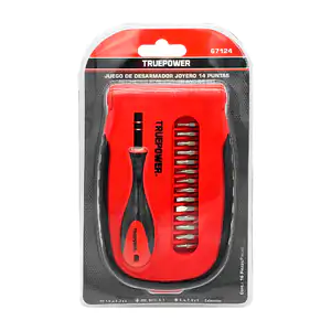 Juego con 1 desarmador - destornillador truepower y 14 puntas metálic…