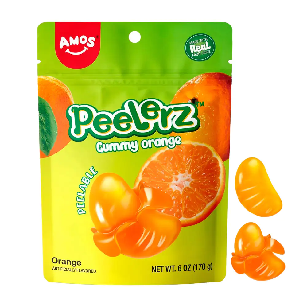 Bolsa con gomitas peelerz pelables con sabor a naranja, 170g / 807356