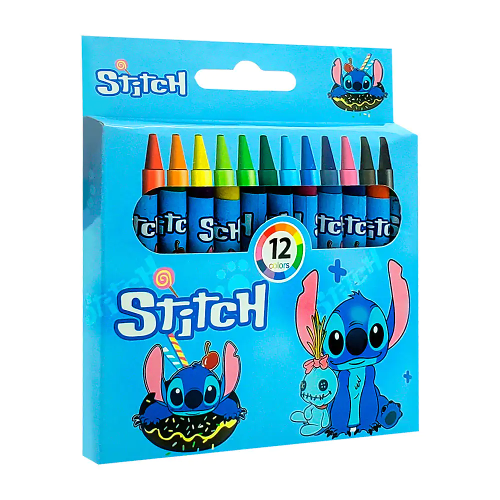 Paquete con 12 crayones de diferentes colores con estampado animado / yoyo-82126