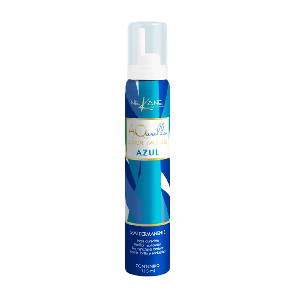 Tinte semipermanente aqarella en espuma 115ml, tipo mousse en tono azul / 853235