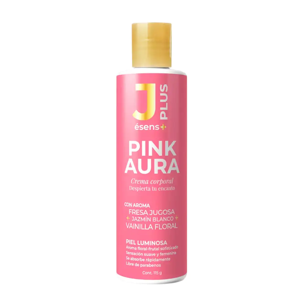 Crema corporal pink aura 115g, despierta tu encanto, aroma fresa jugosa + vainilla floral / 854065