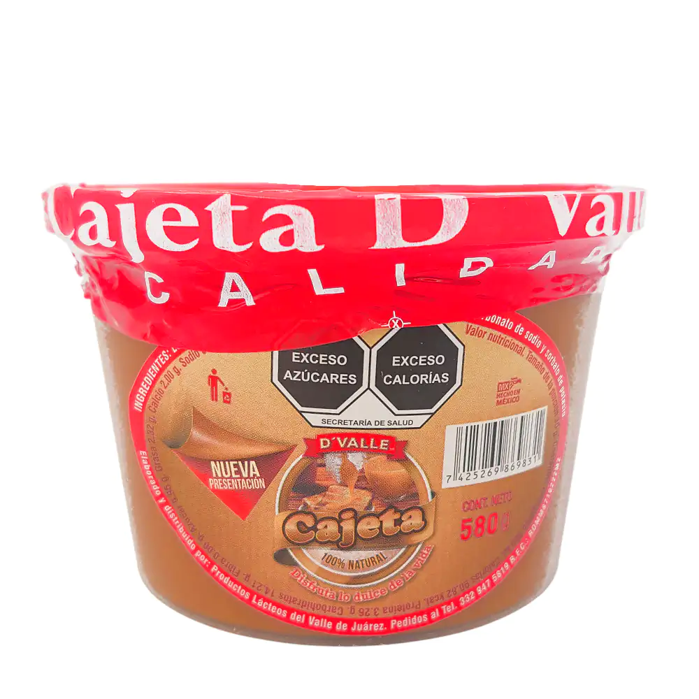 Cajeta d´valle 100% natural, dulce de leche, 580g / 869831