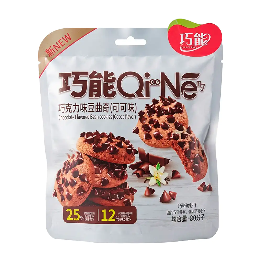 Paquete con galletas de chocolate con chispas de chocolate 12% de proteína, 80g / 871362