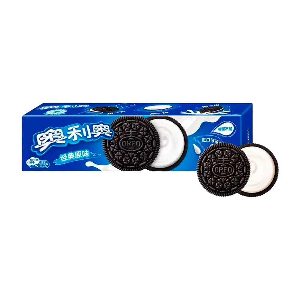 Caja con 2 paquetes de galletas oreo con relleno cremoso sabor vainilla, 97g / 935724