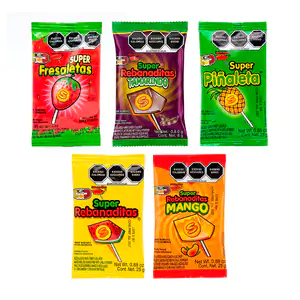 1pza Paleta de caramelo macizo de diferentes sabores + chile en polvo…