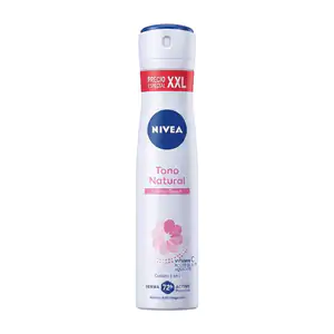 Desodorante antitranspirante nivea tono natural xxl en aerosol, 250ml
