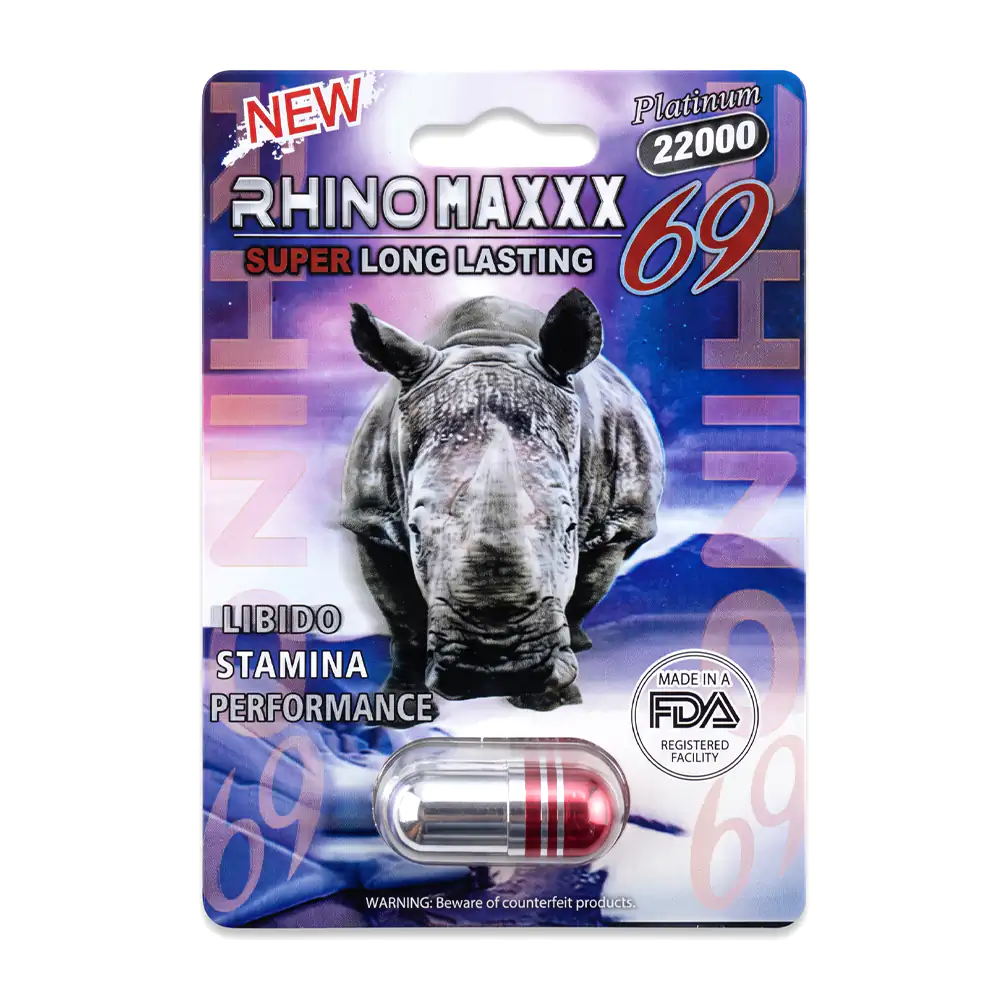 1pza rhino maxxx 69 9000k para aumentar el tamaño del miembro y la sensibilidad / 979066