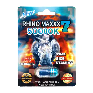 1pza pastilla rhino maxx 7 50000k con efecto estimulante de alta resi…