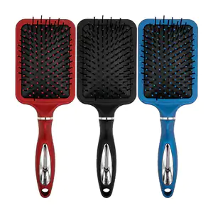 Cepillo cuadrado liso con detalles en plateado, variedad de colores /…